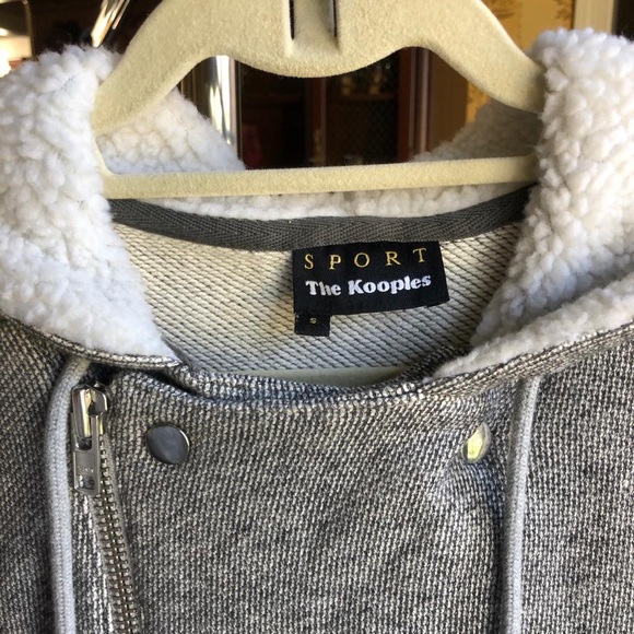 Kooples 100% Cotton Biker Cut Sweatshirt - Picture 3 of 6